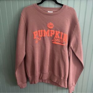 Pacific & Co Women's Oversized Ginger/Burnt Orange Pumpkin Spice Sweatshirt S